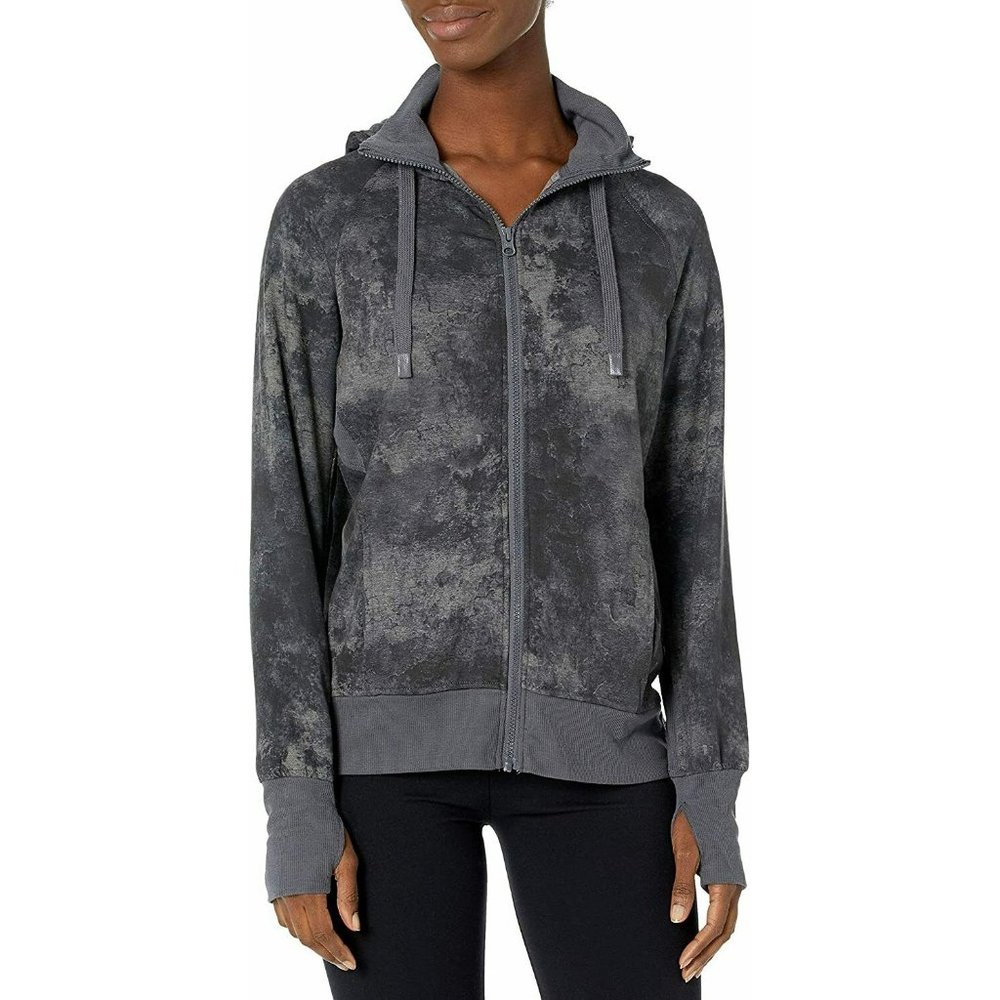 Danskin women Double Collar Full Zip Hooded Jacket